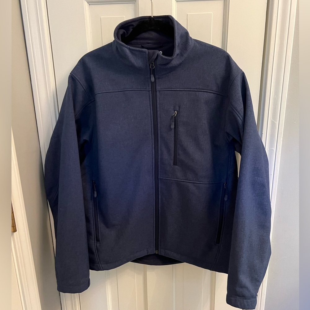 Kirkland Navy Men’s long Sleeve Shell Jacket Size Large